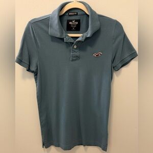 Hollister Blue Polo Shirt Classic Style